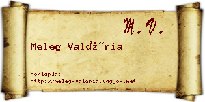 Meleg Valéria névjegykártya